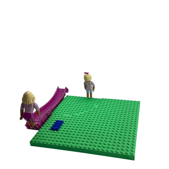 Vtg LEGO BELVILLE Duplo Playground Set Slide 2 Girl Doll Figures INCOMPLETE - Picture 4 of 9